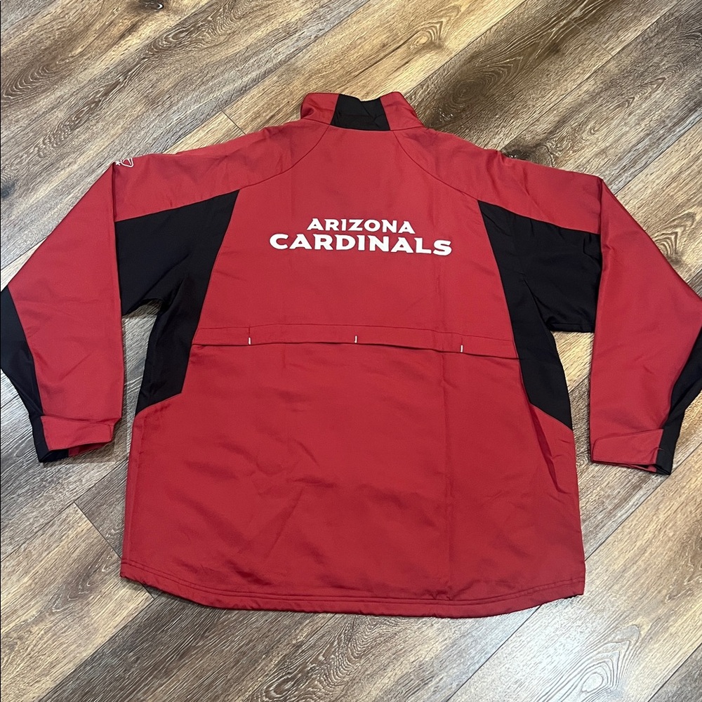 NFL Field Reebok Arizona Cardinals Football League Red & Black Full Zip Jacket 🏈 - Picture 2 of 15